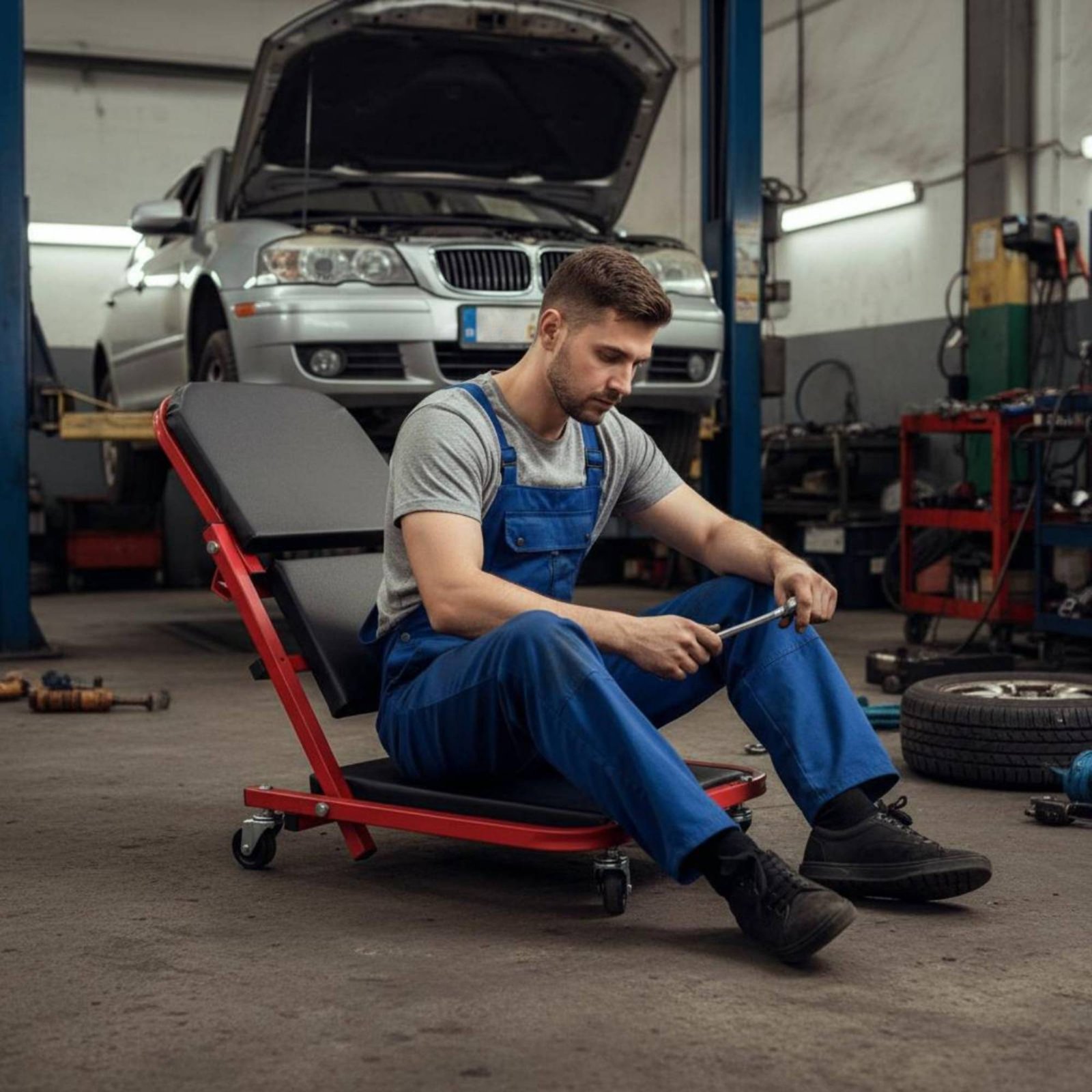 Asiento de mecánico plegable 2 - Heavy Equipment Mechanic reseña y precio