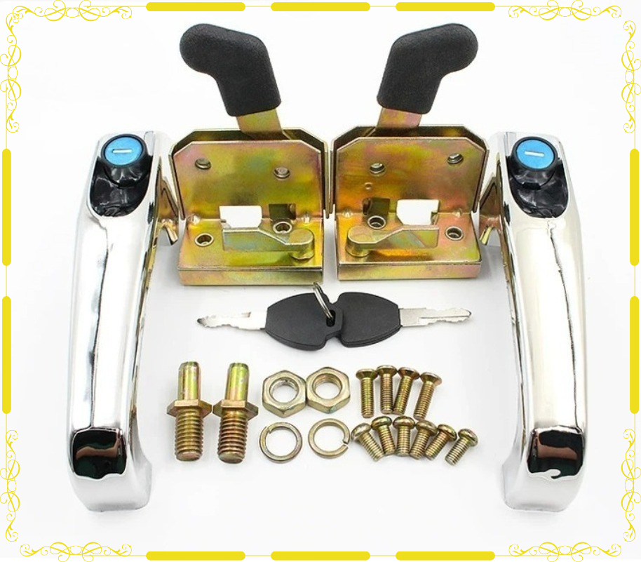Manija de puerta metálica con  - Heavy Equipment Engineering reseña y precio
